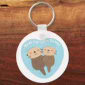 Porte-clés Mélange Fait Pour Chaque Couple Otter (Recto)