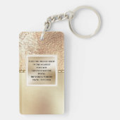 Porte-clés Mélange or feuille métallique | Numéro de la cham (Dos)