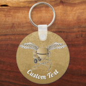 Porte-clés mélangeur de béton beige (Recto)
