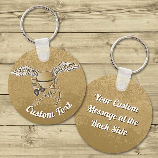 Porte-clés mélangeur de béton beige