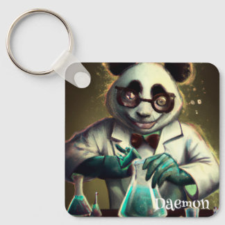 PORTE-CLÉS MÉLANGEUR DE POTIONS PERSONNALISÉ PANDAS SCIENTIST