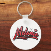 Porte-clés Melanie red Heart Graffiti (Recto)