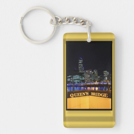 Porte-clés Melbourne Australie CBD Night Lights (Devant)