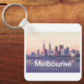 Porte-clés Melbourne Australie Pastel Travel Design (Recto)
