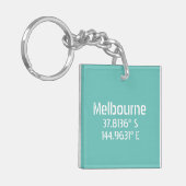 Porte-clés Melbourne Latitude Longitude (Devant gauche)