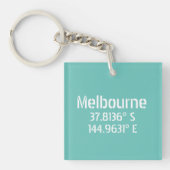 Porte-clés Melbourne Latitude Longitude (Devant)