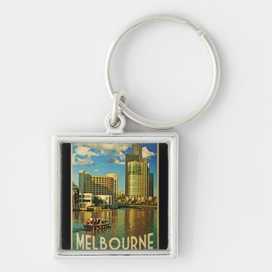 Porte-clés Melbourne Skyline Australie (Devant)