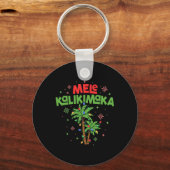 Porte-clés Mele Kalikimaka Hawaiian Christmas Palm Tree Light (Recto)