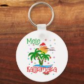 Porte-clés Mele Kalikimaka Hawaiian Joyeux Noël Aloha (Recto)