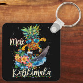 Porte-clés Mele Kalikimaka Hawaiian Pineapping Surf Ridding (Verso)