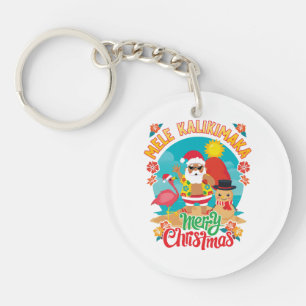 Porte-clés Mele Kalikimaka pour un joyeux Noël hawaïen