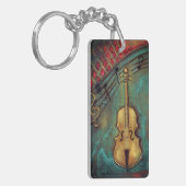 Porte-clés Mello Cello Personnalisable, Porte - clé double fa (Devant gauche)