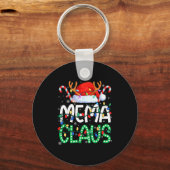 Porte-clés Mema Claus Christmas Lights Pajama Family Matching (Recto)