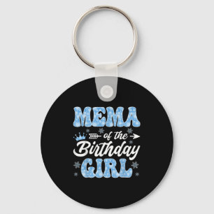 Porte-clés Mema de la fille d'anniversaire Flocons Hiver Noël