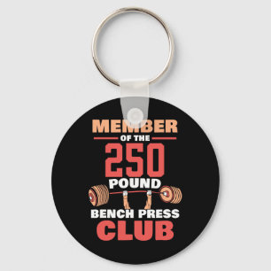 Porte-clés Membre du club de force de développé couché de 250