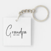 Porte-clés Mémé a établi un nouveau cadeau pour papi (Dos)