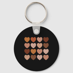 Porte-clés Même coeur à l'intérieur du mois de l'histoire des