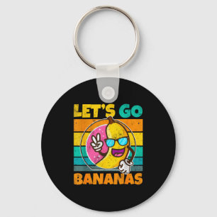 Porte-clés Mème de banane drôle rétro vintage Lâcher prise Ba