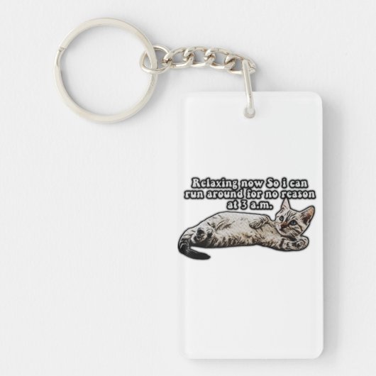 Porte-clés Mème de chat amusant pour les chatons et les propr (Devant)