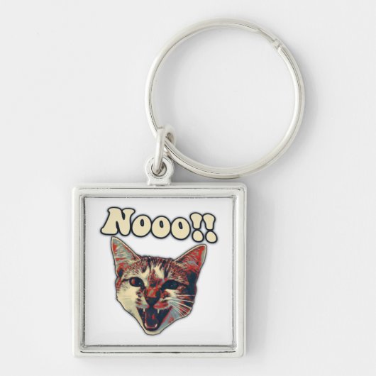 Porte-clés Mème de chat amusant pour les personnes de chat et (Devant)