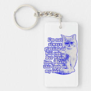 Porte-clés Mème de chat amusant pour les propriétaires de cha
