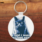 Porte-clés Mème de chat drôle en colère pour les personnes et (Recto)