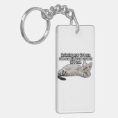 Porte-clés Mème de chat drôle en colère pour les propriétaire (Devant gauche)