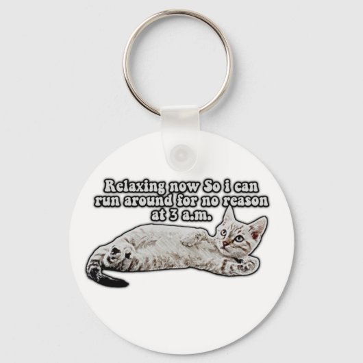 Porte-clés Mème de chat drôle en colère pour les propriétaire (Recto)