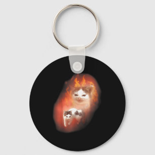 Porte-clés Mème de chat en colère humour drôle chat mignon am