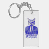 Porte-clés Mème de chat fâché drôle pour les amateurs de chat (Devant gauche)