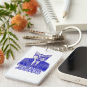 Porte-clés Mème de chat fâché drôle pour les amateurs de chat (Devant droit)