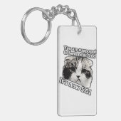 Porte-clés Mème de chat fâché drôle pour les propriétaires de (Devant gauche)