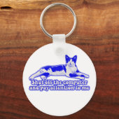 Porte-clés Mème de chat grincheux amusant pour les propriétai (Recto)