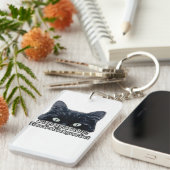 Porte-clés Mème de chat grincheux amusant pour les propriétai (Devant droit)