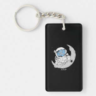 Porte-clés Mème de crypto XRP Cryptomonnaie Cute Astronaut Mo