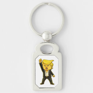 Porte-clés Meme de dessin animé Chibi de Trump heureux Bagarr