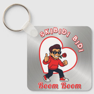 Porte-clés Mème de la Saint-Valentin Skibidi Bidi Boom Boom -