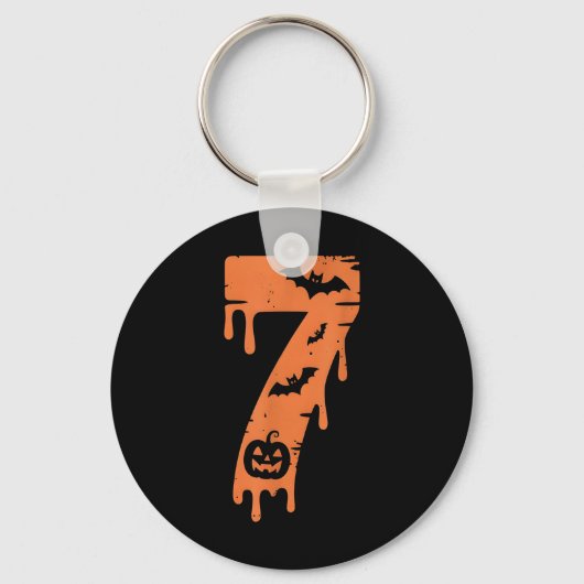 Porte-clés Mème de numéro 7 67 Six Sept Halloween (Recto)