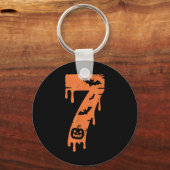 Porte-clés Mème de numéro 7 67 Six Sept Halloween (Recto)