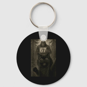 Porte-clés Mème de selfie de chat 67 Six Sept Drôle Bigfoot 