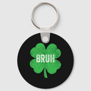 Porte-clés Mème de trèfle Bruh drôle de la Saint-Patrick adol