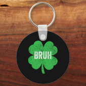 Porte-clés Mème de trèfle Bruh drôle de la Saint-Patrick adol (Recto)