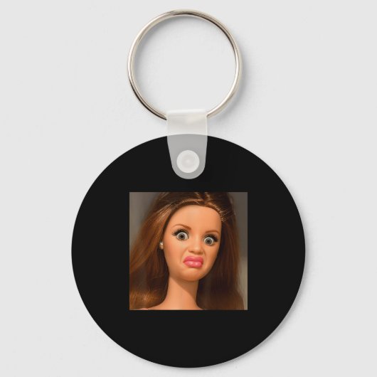 Porte-clés Meme de visage de poupée drôle dégoûtant (Recto)
