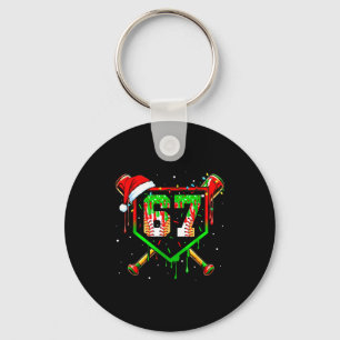 Porte-clés Mème drôle 67 Noël Baseball Glaces Hommes Garçon