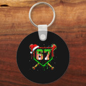 Porte-clés Mème drôle 67 Noël Baseball Glaces Hommes Garçon (Recto)