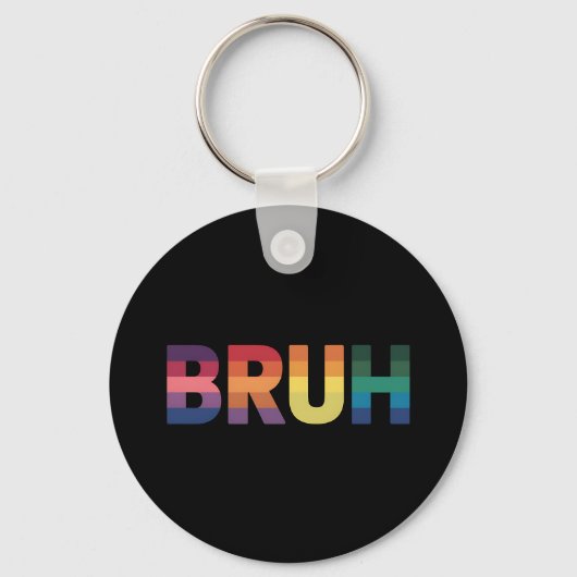 Porte-clés Mème drôle de Bruh salutation de frère fier de la (Recto)