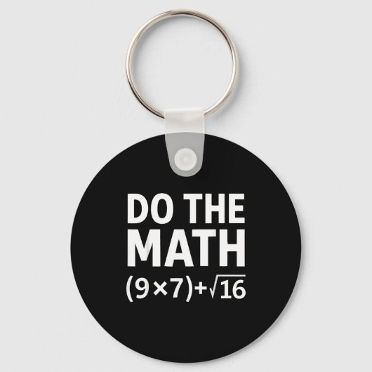 Porte-clés Mème drôle de maths – Équation d'humour de nerd 67 (Recto)