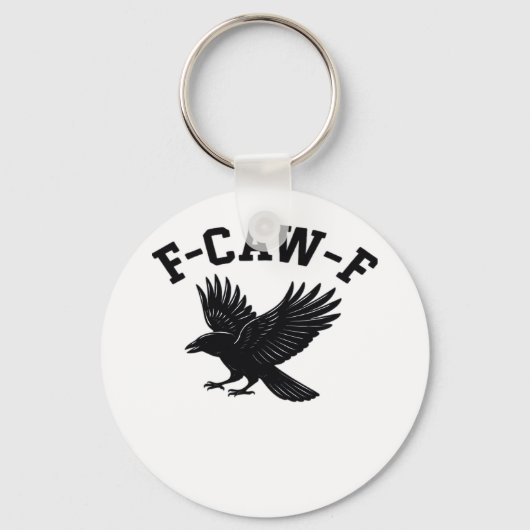 Porte-clés Mème drôle tendance F-Caw-F (Recto)