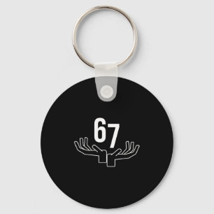 Porte-clés Mème geste de la main 67 Six Seven