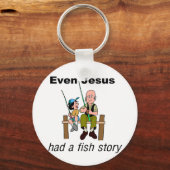 Porte-clés Même Jésus avait une histoire de poisson chrétien  (Recto)